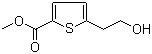 structure of CAS# 160744-13-8, 5-(2-Hydroxyethyl)-2-thiophenecarboxylic acid methyl ester