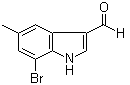 structure of CAS# 16077-60-4, 7-溴-5-甲基-1H-吲哚-3-甲醛