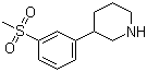 structure of CAS# 160866-61-5, 3-[3-(甲基磺酰基)苯基]哌啶