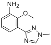 CAS # 1609394-10-6, 2-Methoxy-3-(1-methyl-1H-1,2,4-triazol-3-yl)aniline, MFCD30489435