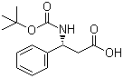 (R)-Boc-beta-苯丙氨酸分子结构 (CAS 161024-80-2)