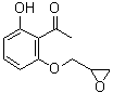 CAS # 16130-28-2, 1-(2-Acetyl-3-hydroxyphenoxy)-2,3-epoxypropane, 1-[2-Hydroxy-6-[(oxiran-2-yl)methoxy]phenyl]ethan-1-one