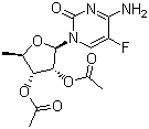 structure of CAS# 161599-46-8, 2',3'-二-O-乙酰基-5'-脱氧-5-氟-D-胞啶