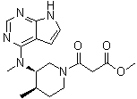 CAS 登录号：1616761-01-3, (3R,4R)-4-甲基-3-(甲基-7H-吡咯并[2,3-d]嘧啶-4-基氨基)-beta-氧代-1-哌啶丙酸甲酯