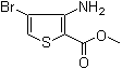 structure of CAS# 161833-42-7, 3-Amino-4-bromothiophene-2-carboxylic acid methyl ester