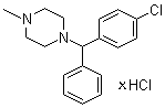 CAS # 1620-21-9, 1-[(4-Chlorophenyl)phenylmethyl]-4-methylpiperazine hydrochloride