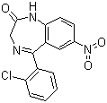 structure of CAS# 1622-61-3, 氯安定