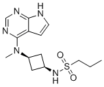 CAS # 1622902-68-4, N-[cis-3-(Methyl-7H-pyrrolo[2,3-d]pyrimidin-4-ylamino)cyclobutyl]-1-propanesulfonamide, Abrocitinib, Cibinqo