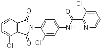 structure of CAS# 1623101-11-0, 3-Chloro-N-[3-chloro-4-(4-chloro-1,3-dihydro-1,3-dioxo-2H-isoindol-2-yl)phenyl]-2-pyridinecarboxamide