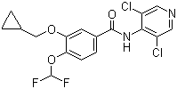 CAS 登录号：162401-32-3, 罗氟司特, 3-(环丙基甲氧基)-N-(3,5-二氯吡啶-4-基)-4-(二氟甲氧基)苯甲酰胺
