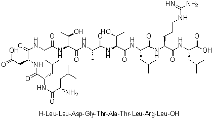 CAS 登录号：162558-12-5, L-亮氨酰-L-亮氨酰-L-alpha-天冬氨酰甘氨酰-L-苏氨酰-L-丙氨酰-L-苏氨酰-L-亮氨酰-L-精氨酰-L-亮氨酸