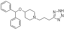 structure of CAS# 162641-16-9, 4-(二苯基甲氧基)-1-[3-(2H-四氮唑-5-基)丙基]哌啶
