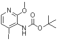 structure of CAS# 162709-20-8, (4-碘-2-甲氧基-3-吡啶基)氨基甲酸叔丁酯