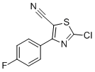 structure of CAS# 1628265-17-7, 2-Chloro-4-(4-fluorophenyl)thiazole-5-carbonitrile