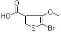 structure of CAS# 162848-23-9, 2-溴-3-甲氧基噻吩-4-甲酸