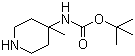 structure of CAS# 163271-08-7, tert-Butyl (4-methylpiperidin-4-yl)carbamate