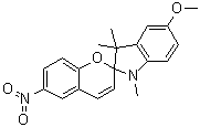 structure of CAS# 16331-96-7, 5-甲氧基-1,3,3-三甲基-6'-硝基螺[吲哚啉-2,2'-[2H]苯并吡喃]