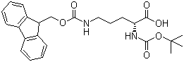 structure of CAS# 163336-15-0, N-Boc-(N'-Fmoc)-D-ornithine