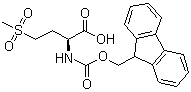 structure of CAS# 163437-14-7, (S)-2-(9H-Fluoren-9-ylmethoxycarbonylamino)-4-methylsulfonylbutanoic acid