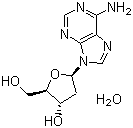 structure of CAS# 16373-93-6, 2'-Deoxyadenosine monohydrate
