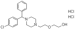 CAS # 163837-38-5, (+)-2-[2-[4-[(4-Chlorophenyl)phenylmethyl]-1-piperazinyl]ethoxy]ethanol dihydrochloride