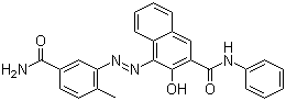 CAS # 16403-84-2, Pigment Red 268, 4-[(5-Carbamoyl-o-tolyl)azo]-3-hydroxynaphth-2-anilide