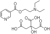 structure of CAS# 1641-74-3, Nicametate citrate