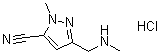 structure of CAS# 1643141-20-1, 1-甲基-3-[(甲基氨基)甲基]-1H-吡唑-5-甲腈盐酸盐