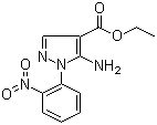 structure of CAS# 16459-33-9, 5-Amino-1-(2-nitrophenyl)-1H-pyrazole-4-carboxylic acid ethyl ester