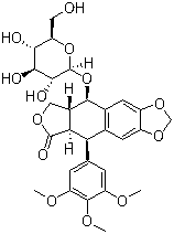 CAS 登录号：16481-54-2, 鬼臼毒素-4-O-葡萄糖苷