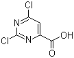 structure of CAS# 16492-28-7, 2,6-二氯嘧啶-4-甲酸