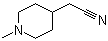 structure of CAS# 164926-88-9, 1-Methyl-4-piperidineacetonitrile