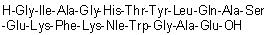 CAS # 165174-61-8, Glycyl-L-isoleucyl-L-alanylglycyl-L-histidyl-L-threonyl-L-tyrosyl-L-leucyl-L-glutaminyl-L-alanyl-L-seryl-L-alpha-glutamyl-L-lysyl-L-phenylalanyl-L-lysyl-L-norleucyl-L-tryptophylglycyl-L-alanyl-L-glutamic acid