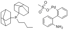 structure of CAS# 1651823-59-4, [2'-(amino-&kappa;N)[1,1'-biphenyl]-2-yl-&kappa;C][butylbis(tricyclo[3.3.1.13,7]dec-1-yl)phosphine](methanesulfonato-&kappa;O)-Palladium