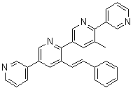 structure of CAS# 1651890-44-6, 3'-甲基-3''-[(1E)-2-苯乙烯基]-3,2':5',2'':5'',3'''-四联吡啶