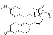 CAS 登录号：1655514-74-1, (11alpha)-17-(乙酰氧基)-11-[4-(二甲基氨基)苯基]-19-去甲孕甾-4,9-二烯-3,20-二酮