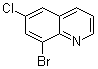 structure of CAS# 16567-11-6, 8-Bromo-6-chloroquinoline