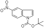 structure of CAS# 166104-19-4, 5-硝基吲哚-1-羧酸叔丁酯
