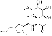 CAS # 16684-06-3, Antibiotic U 21251F, Methyl 7-chloro-6,7,8-trideoxy-6-[[[(2S,4R)-1-methyl-4-propyl-2-pyrrolidinyl]carbonyl]amino]-1-thio-D-erythro-alpha-D-galacto-octopyranoside, 7-Epiclindamycin
