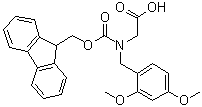 structure of CAS# 166881-42-1, N-[(2,4-二甲氧基苯基)甲基]-N-[芴甲氧羰基]甘氨酸