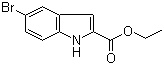 structure of CAS# 16732-70-0, 2-(Ethoxycarbonyl)-5-bromo-indole