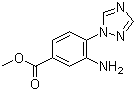 structure of CAS# 167626-50-8, 3-Amino-4-(1H-1,2,4-triazol-1-yl)benzoic acid methyl ester