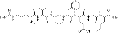CAS 登录号：167875-35-6, (S)-N-[2-[(N-L-精氨酰-L-缬氨酰)氨基]-4-甲基戊基-L-苯丙氨酰-L-alpha-谷氨酰-L-丙氨酰-L-正亮氨酰胺
