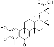 CAS # 167882-66-8, Wilforol A, (9beta,13alpha,14beta,20alpha)-2,3-Dihydroxy-9,13-dimethyl-6-oxo-24,25,26-trinoroleana-1,3,5(10),7-tetraen-29-oic acid