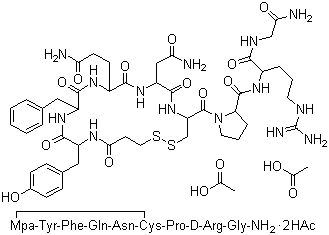 structure of CAS# 16789-98-3, Desmopressin acetate