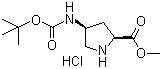 CAS # 168263-82-9, (2S,4S)-4-Boc-Aminopyrrolidine-2-carboxylic acid methyl ester hydrochloride