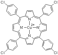 structure of CAS# 16828-36-7, (四(4-氯苯基)卟啉)铜