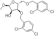 CAS 登录号：168427-35-8, 1-甲基-3,5-二-O-(2,4-二氯苄基)-alpha-D-呋喃核糖