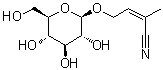 CAS 登录号：168433-86-1, (2Z)-4-(beta-D-吡喃葡萄糖基氧基)-2-甲基-2-丁烯腈