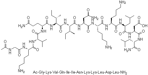 CAS 登录号：1684399-52-7, N-乙酰基甘氨酰-L-赖氨酰-L-缬氨酰-L-谷氨酰胺酰-L-异亮氨酰-L-异亮氨酰-L-天冬氨酰胺酰-L-赖氨酰-L-赖氨酰-L-亮氨酰-L-alpha-天冬氨酰-L-亮氨酰胺